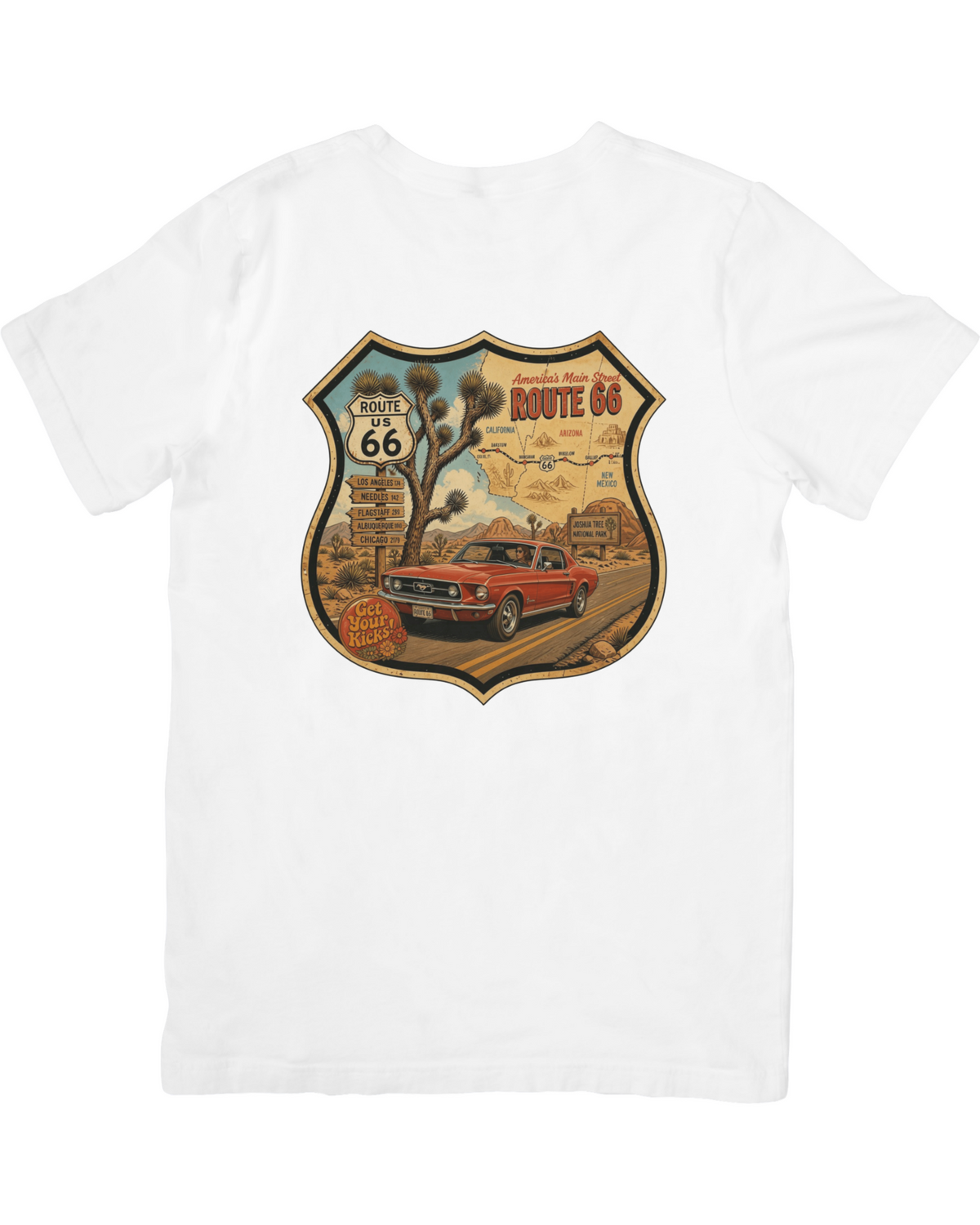 Route 66 Cotton Tee Shirt - ASCOLOUR
