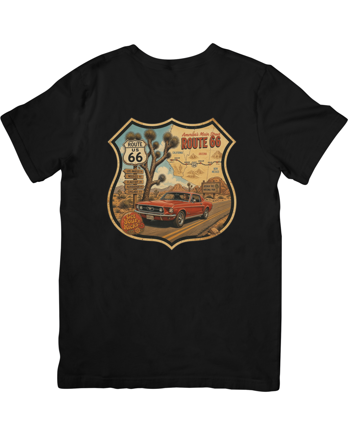Route 66 Cotton Tee Shirt - ASCOLOUR